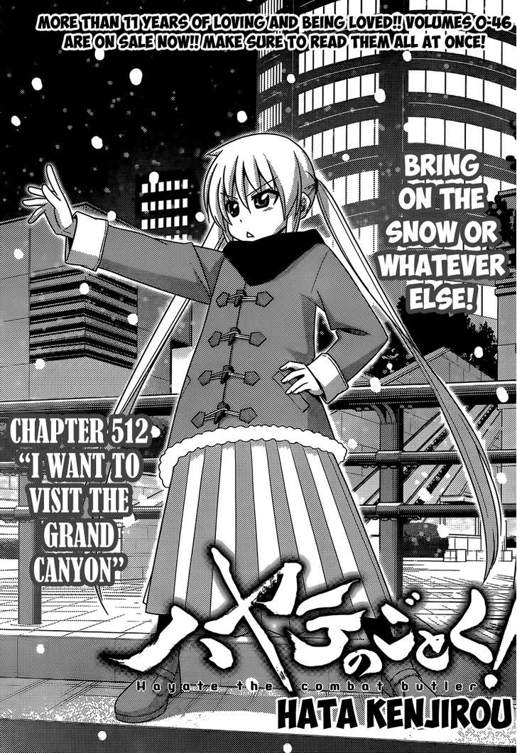 Hayate no Gotoku! Chapter 512 page 2 - Chapter 512 : I Want to Visit the Grand Canyon