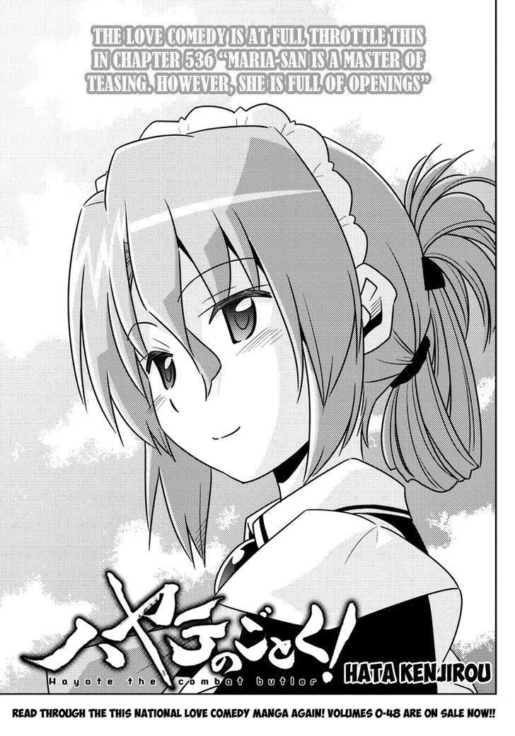 Hayate no Gotoku! Chapter 536 page 5 - Chapter 536 : Maria-san is a Master of Teasing. However, She is Full of Opening...