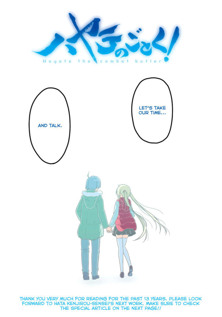 Hayate no Gotoku! Chapter 568 page 29 - Chapter 568 : Final Chapter "There's Something I Want To Tell You Below This ...