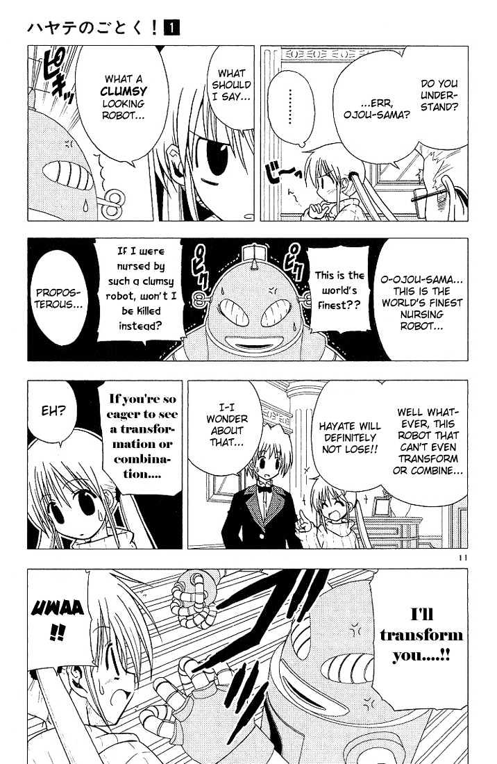 Hayate no Gotoku! Chapter 6 page 11 - Chapter 6 : Good kids shouldn't copy these!! No, bad kids and even adults should never copy either!!