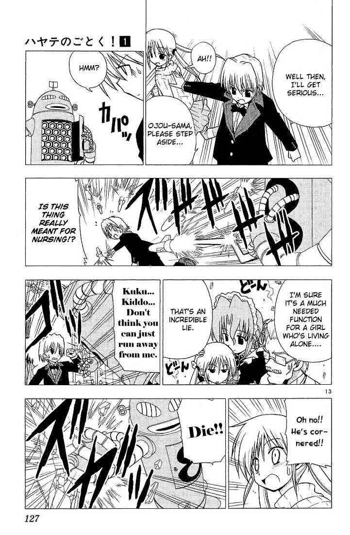 Hayate no Gotoku! Chapter 6 page 13 - Chapter 6 : Good kids shouldn't copy these!! No, bad kids and even adults should never copy either!!