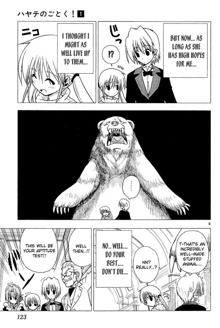 Hayate no Gotoku! Chapter 6 page 9 - Chapter 6 : Good kids shouldn't copy these!! No, bad kids and even adults should never copy either!!