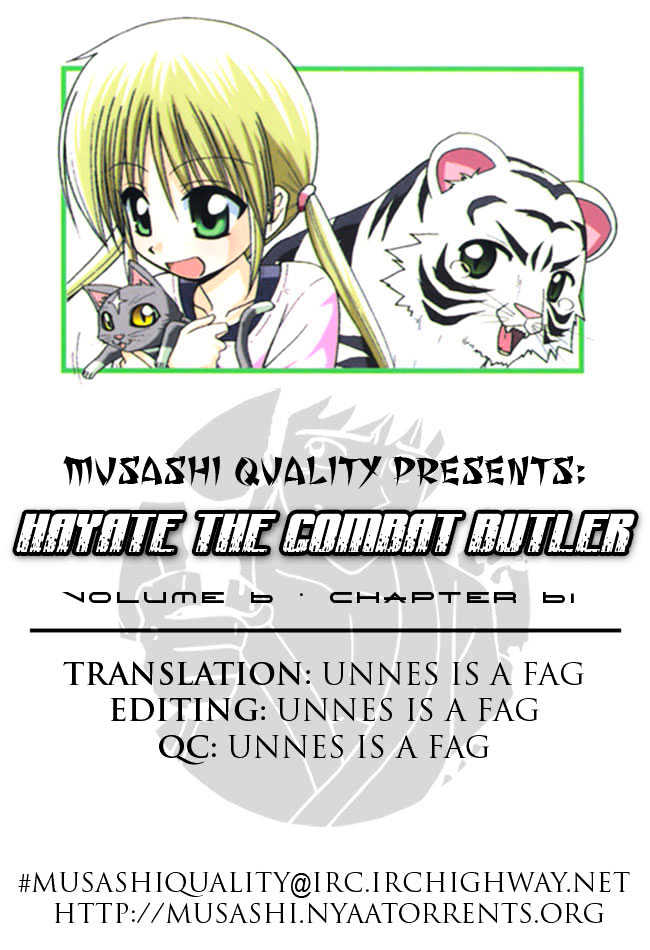 Hayate no Gotoku! Chapter 61 page 1 - Chapter 61 : The Vagabond's Ordeal â€” The Mysterious Dungeon for Dropout Butlers