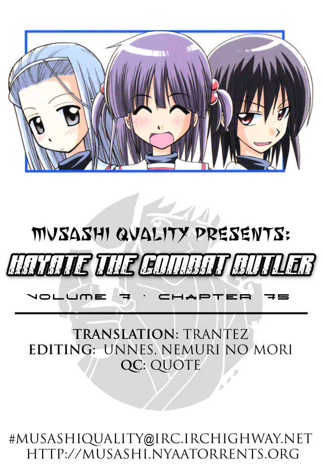 Hayate no Gotoku! Chapter 75 page 1 - Chapter 75 : Good, or Don't Be