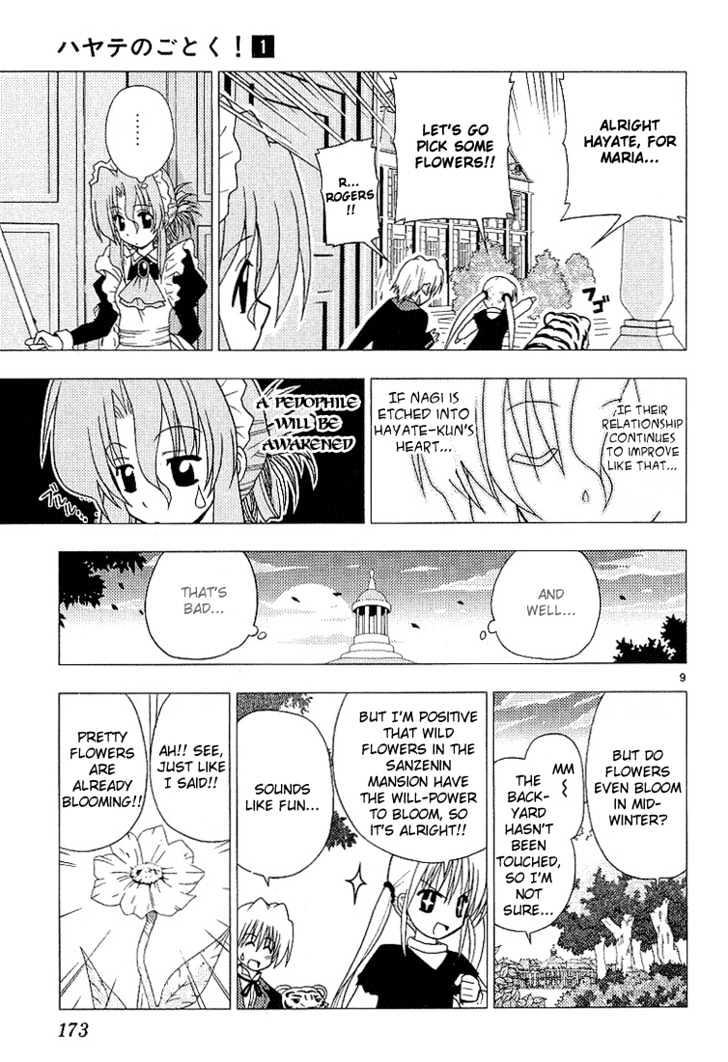Hayate no Gotoku! Chapter 9 page 9 - Chapter 9 : In the language of flowers, the St. John's worts, in full bloom in the garden, mean revenge
