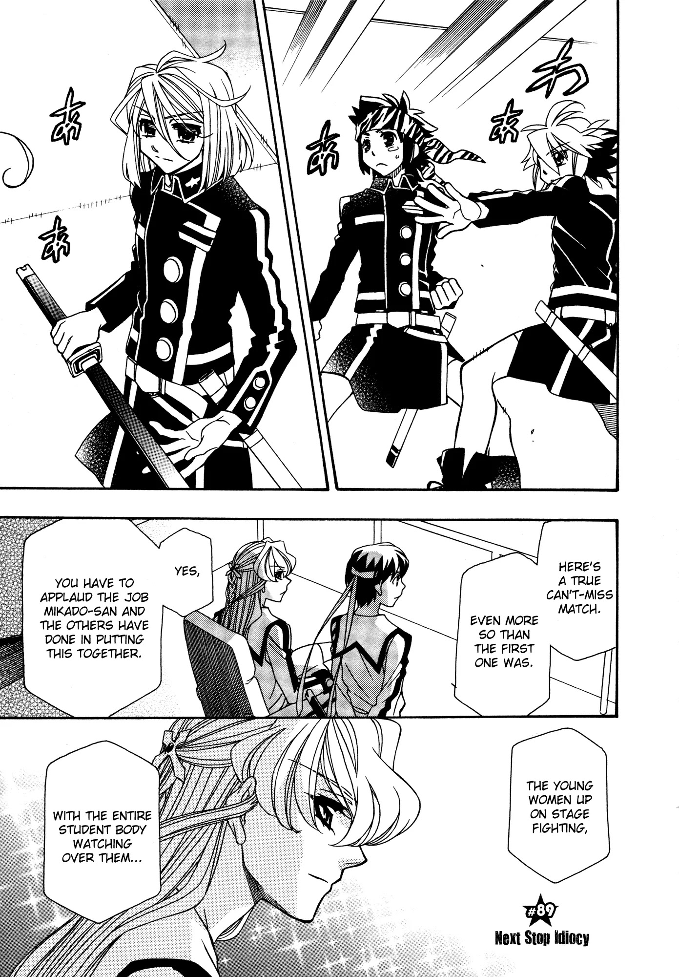 Hayate x Blade Chapter 89 page 1 - Chapter 89: Next Stop Idiocy