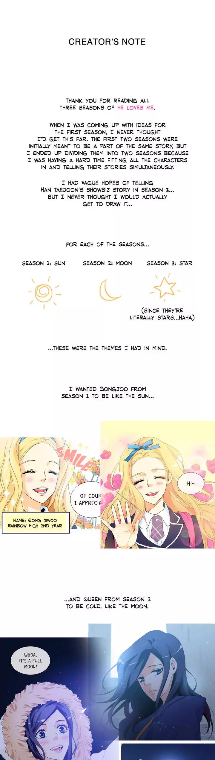 He Loves Me Chapter 116.5 page 1 - Chapter 116.5: Epilogue: Creator's Note