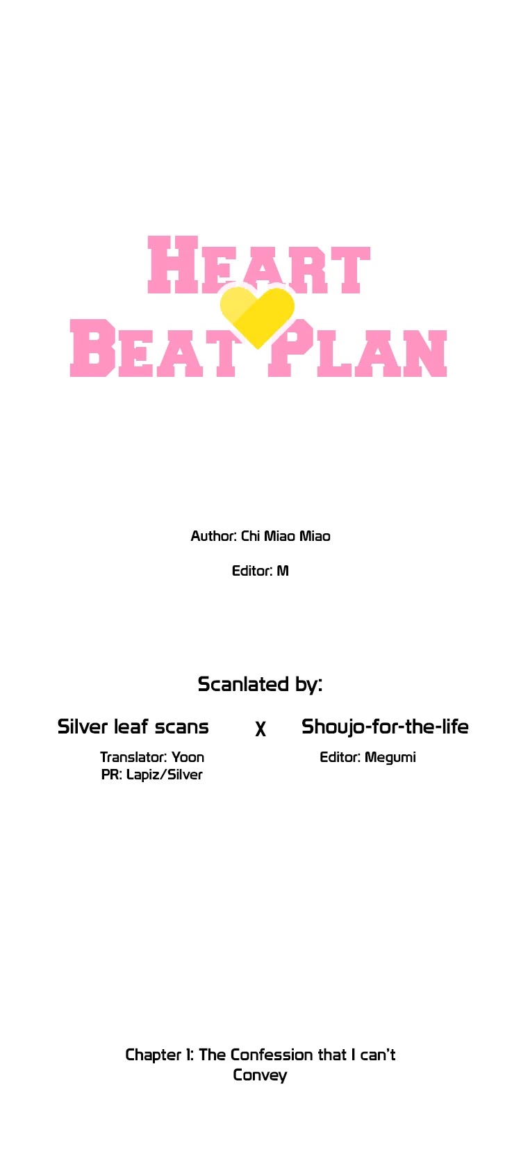 Heart Beat Plan Chapter 1 page 1 - Chapter 1: The Confession That I Cannot Convey