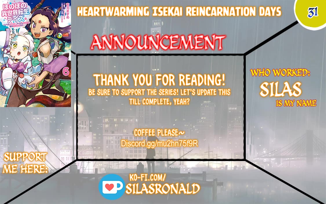 Heartwarming Isekai Reincarnation Days ~Level Max, Item Carryover! I'm the Strongest Little Girl~ Chapter 31 page 1 - Chapter 31