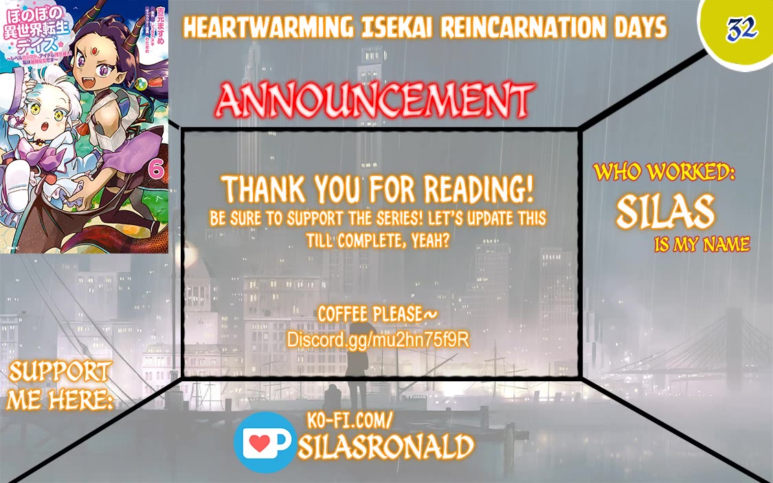 Heartwarming Isekai Reincarnation Days ~Level Max, Item Carryover! I'm the Strongest Little Girl~ Chapter 32 page 1 - Chapter 32