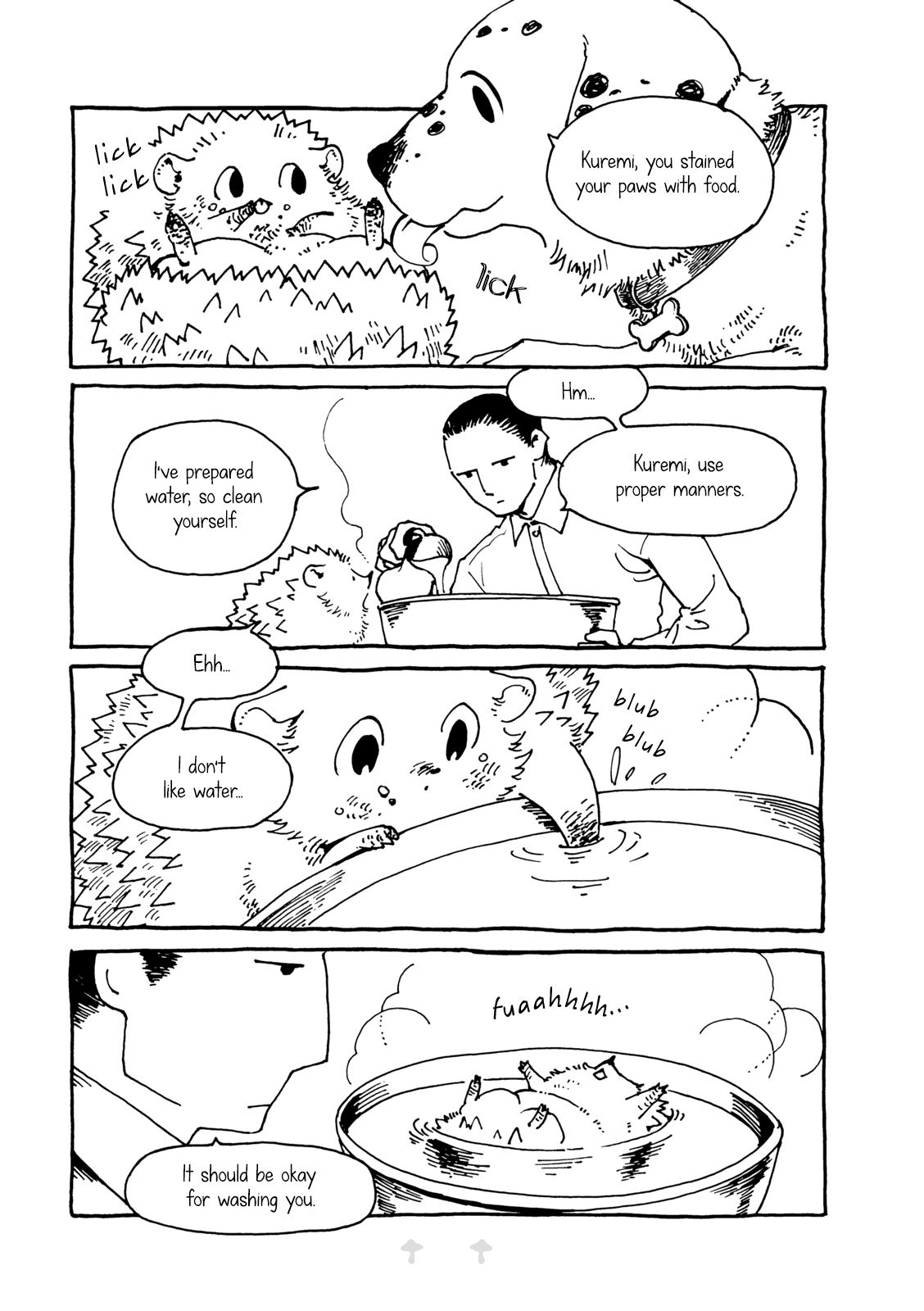 Hedgehog in the King's House Chapter 3 page 3 - Chapter 3: Bathing