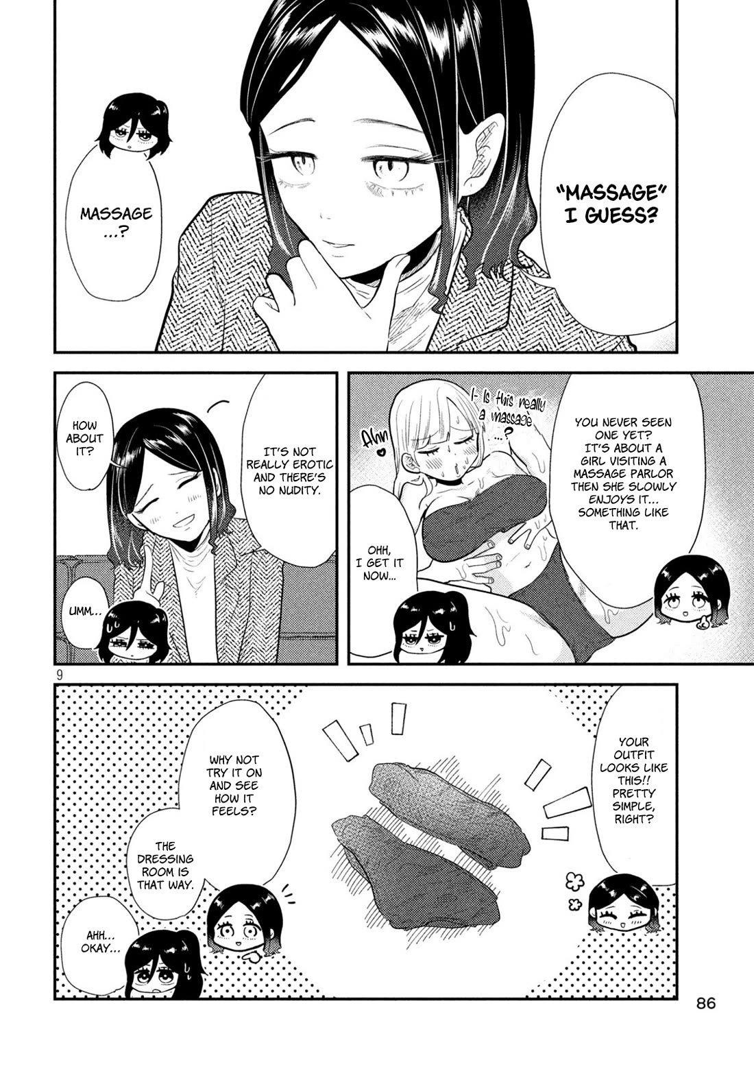 Heisei Remnant Soldier Sumire-chan Chapter 15 page 9 - Chapter 15: A Woman on “It’s only a massage but it’s starting to feel good, oh God! I’m shaking on my knees!”