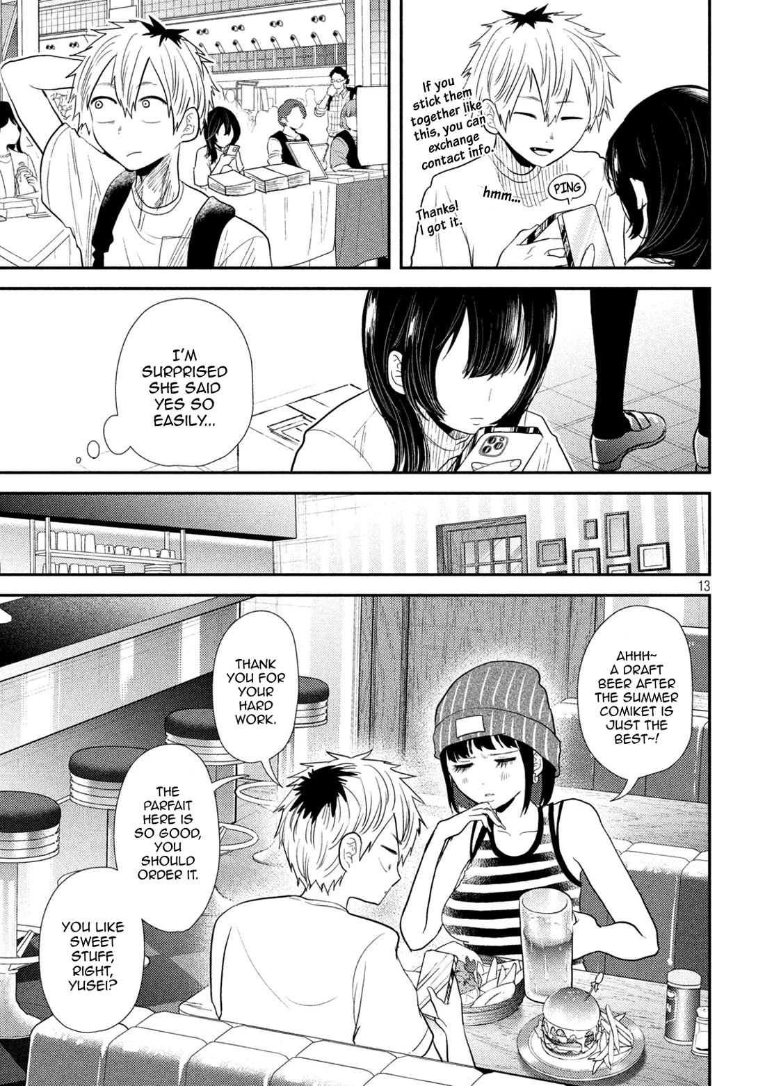 Heisei Remnant Soldier Sumire-chan Chapter 28 page 13 - Chapter 28: An Overexcited Woman