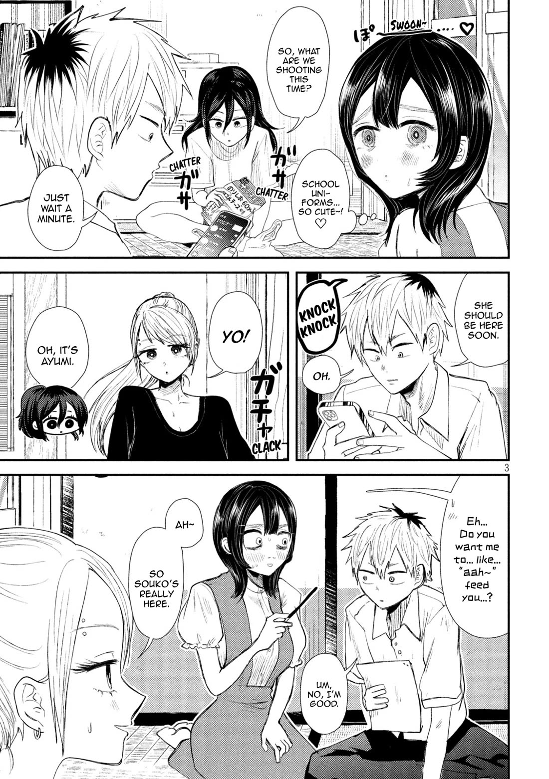 Heisei Remnant Soldier Sumire-chan Chapter 33 page 3 - Chapter 33: The Devil's Triangle of Women