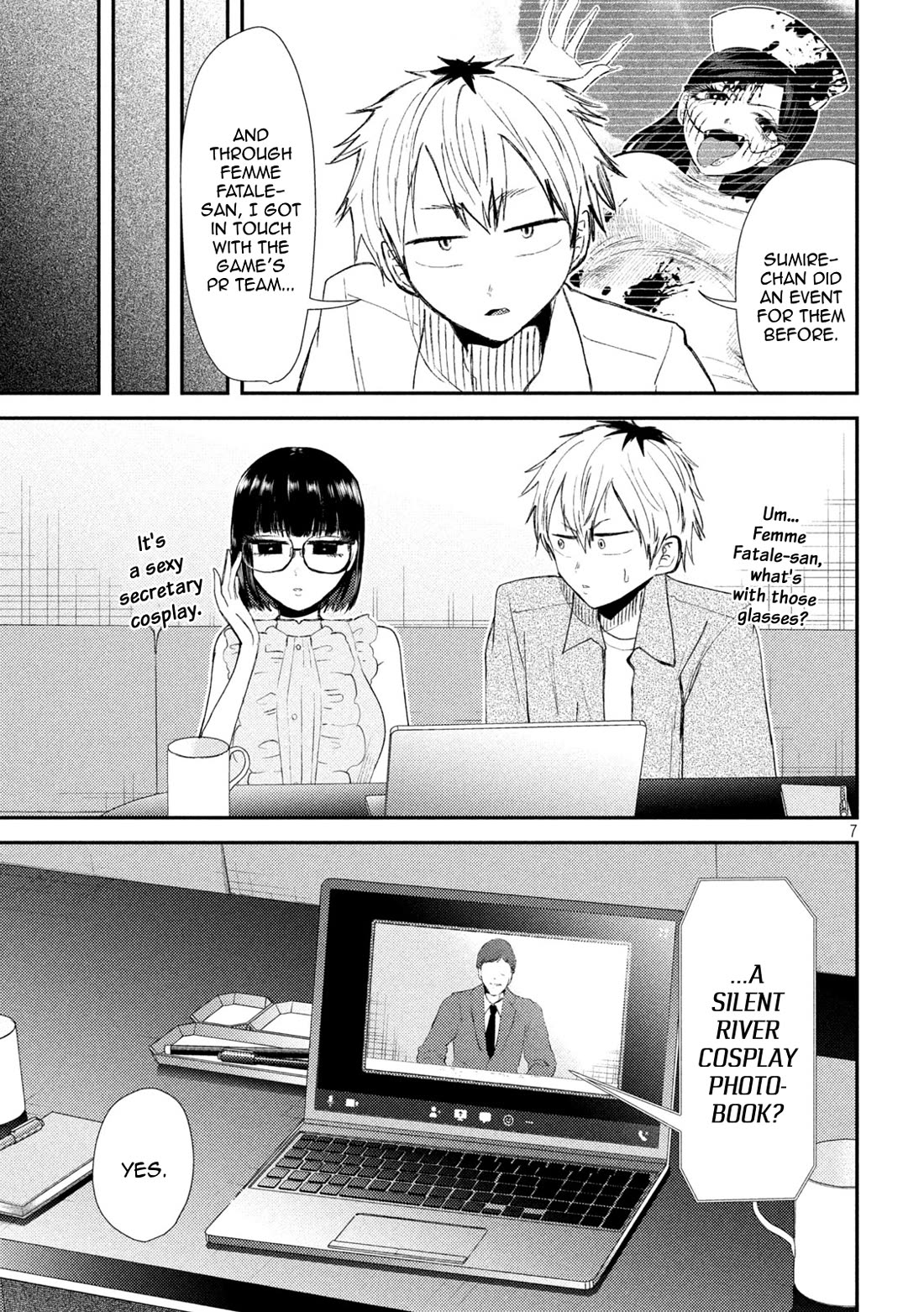 Heisei Remnant Soldier Sumire-chan Chapter 33 page 7 - Chapter 33: The Devil's Triangle of Women