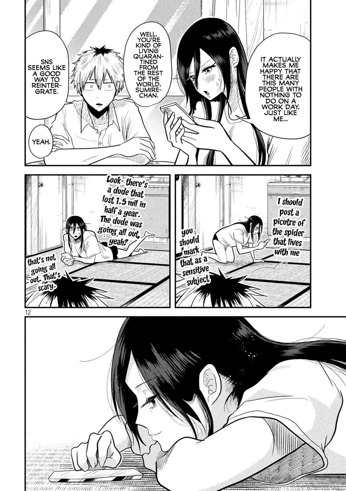 Heisei Remnant Soldier Sumire-chan Chapter 4 page 12 - Chapter 4: A Woman Who Posts Online