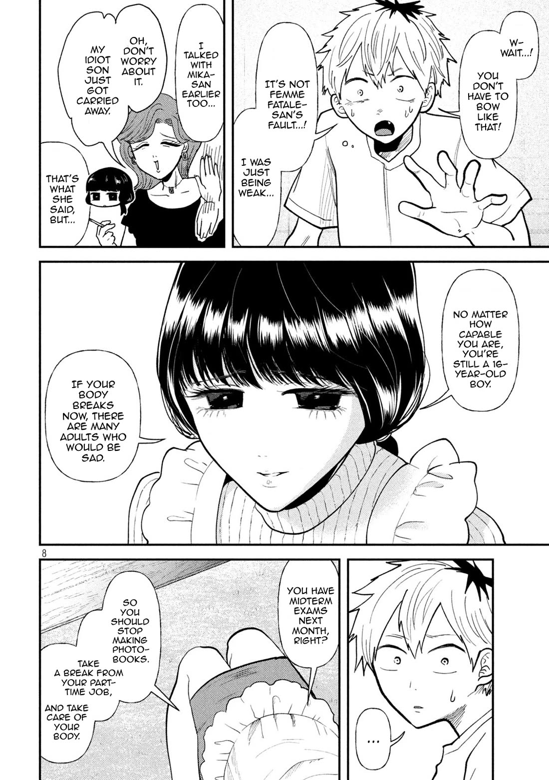 Heisei Remnant Soldier Sumire-chan Chapter 46 page 8 - Chapter 46: A Worried Woman