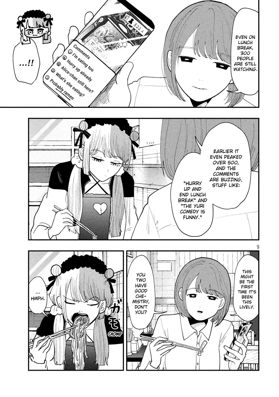 Heisei Remnant Soldier Sumire-chan Chapter 62 page 9 - Chapter 62: The Woman Who Passed By