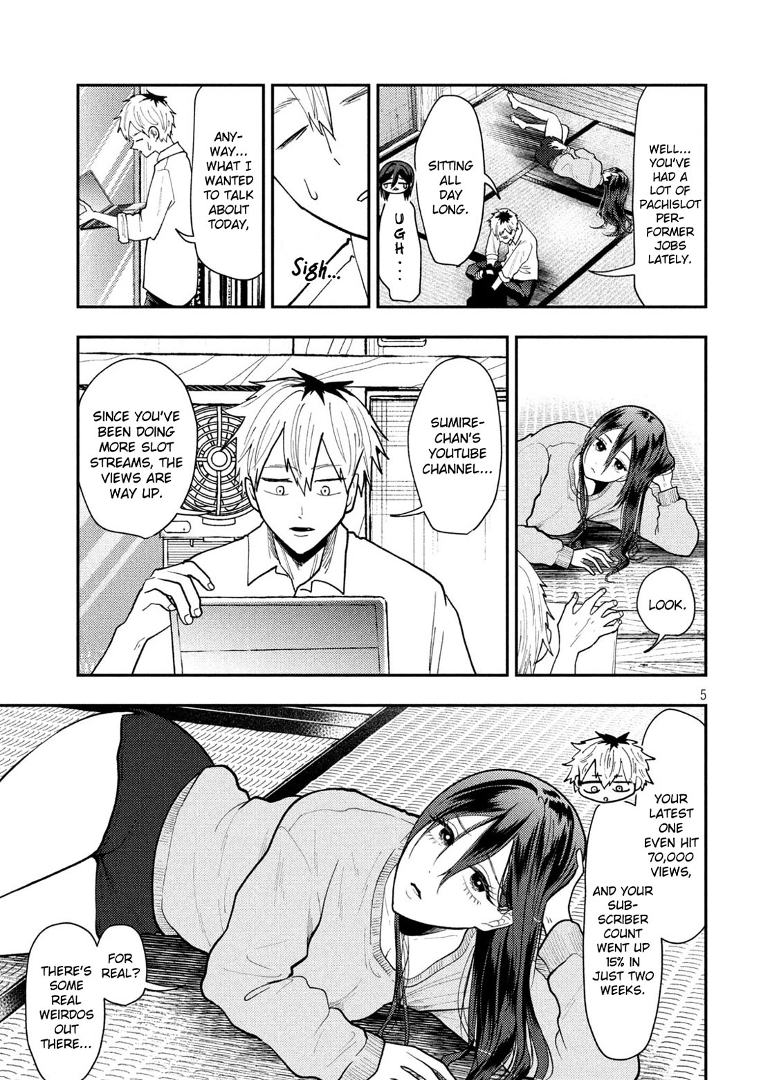 Heisei Remnant Soldier Sumire-chan Chapter 67 page 5 - Chapter 67: The Woman Who Forces Her Way Into A Tight Industry