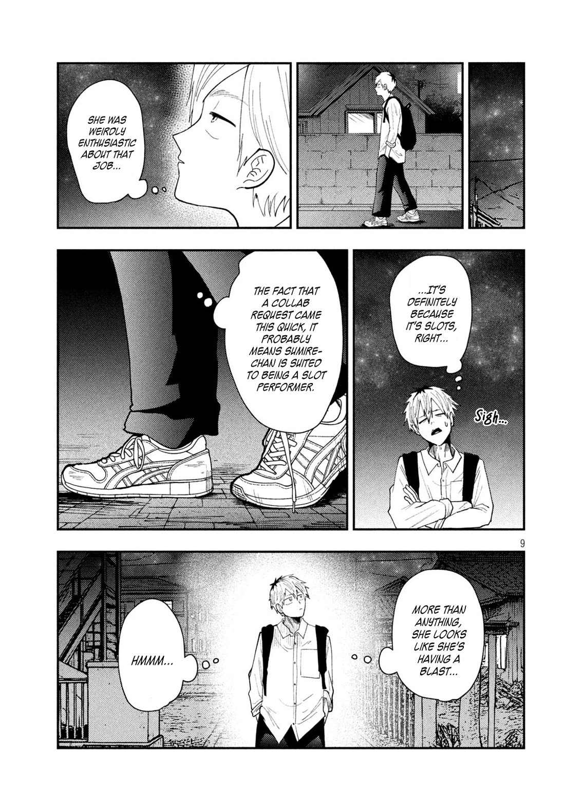 Heisei Remnant Soldier Sumire-chan Chapter 67 page 9 - Chapter 67: The Woman Who Forces Her Way Into A Tight Industry