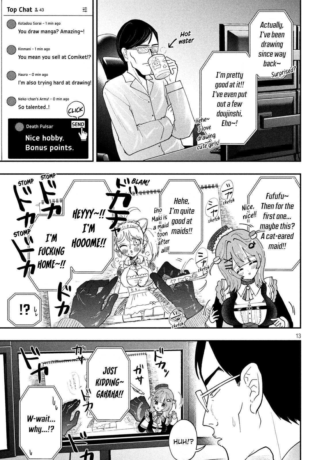 Heisei Remnant Soldier Sumire-chan Chapter 94 page 13 - Chapter 94: The Woman Who Screws Up Live