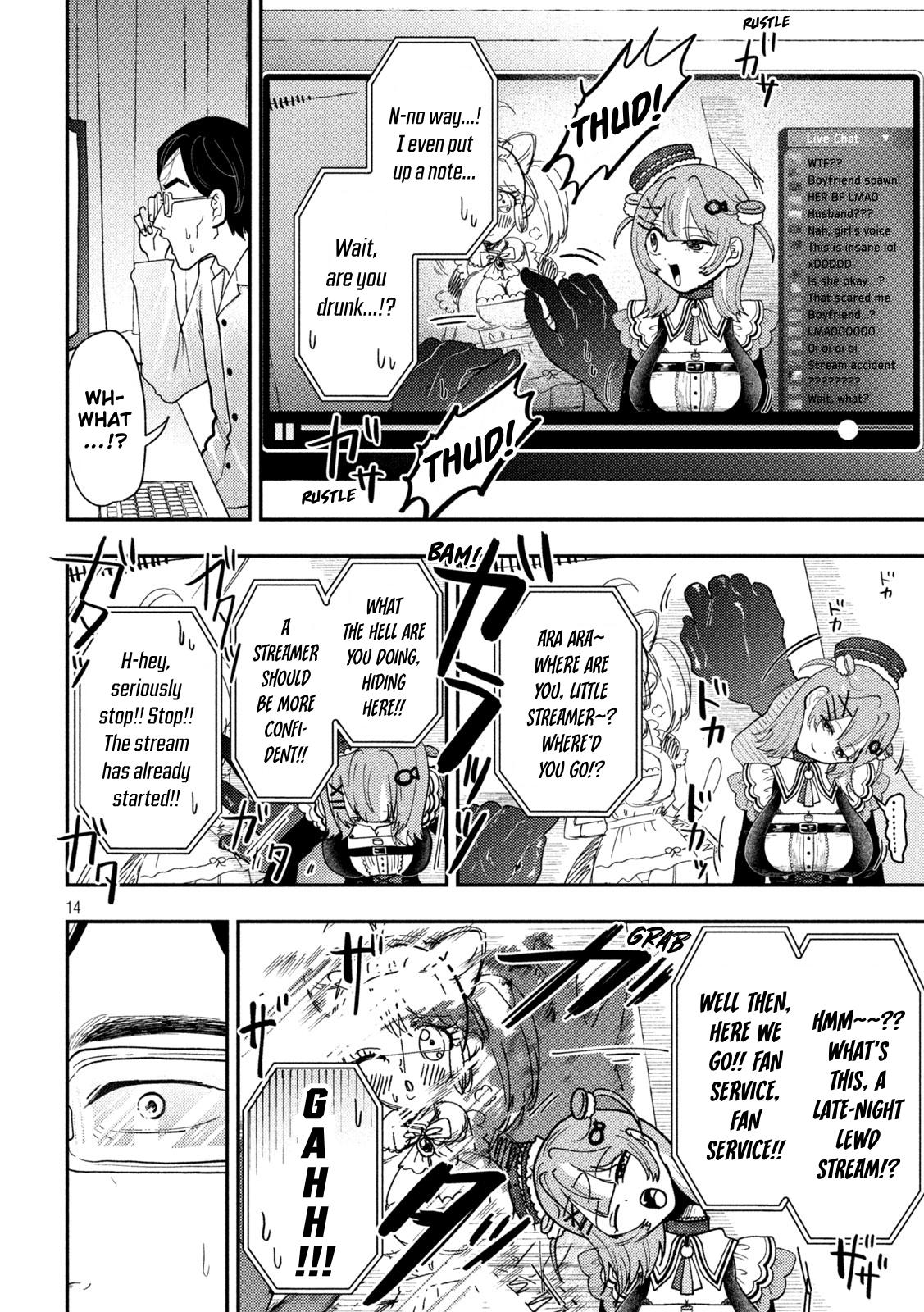 Heisei Remnant Soldier Sumire-chan Chapter 94 page 14 - Chapter 94: The Woman Who Screws Up Live