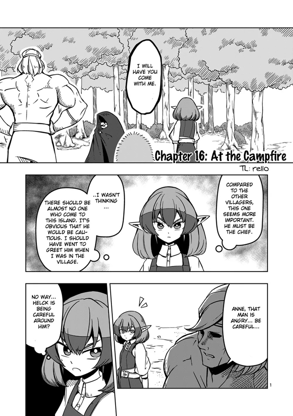Helck Chapter 16 page 1 - Chapter 16: At the Campfire