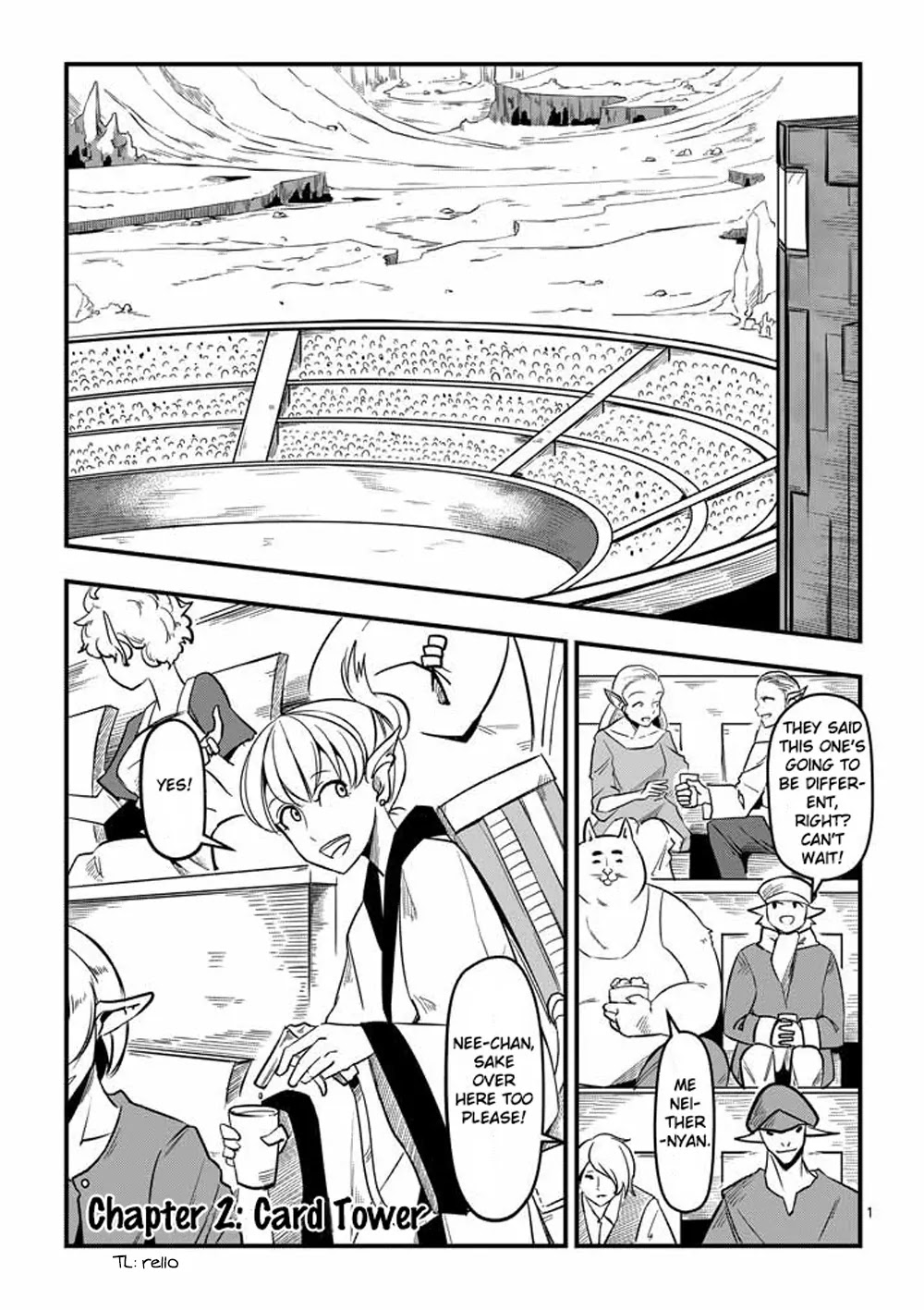 Helck Chapter 2 page 1 - Chapter 2: Card Tower