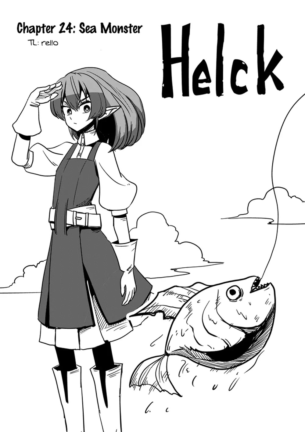 Helck Chapter 24 page 1 - Chapter 24: Sea Monster