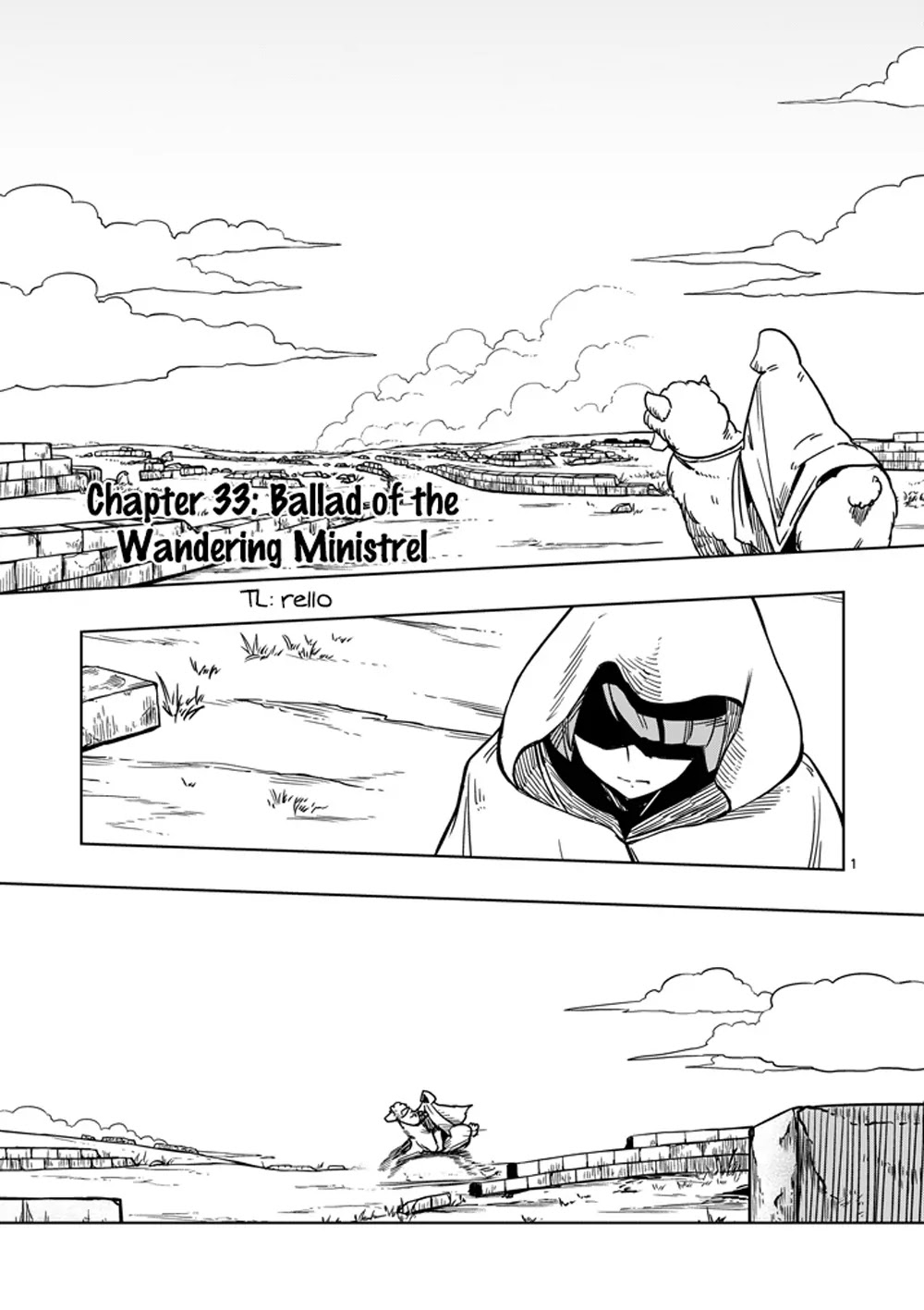 Helck Chapter 33 page 1 - Chapter 33: Ballad of the Wandering Ministrel