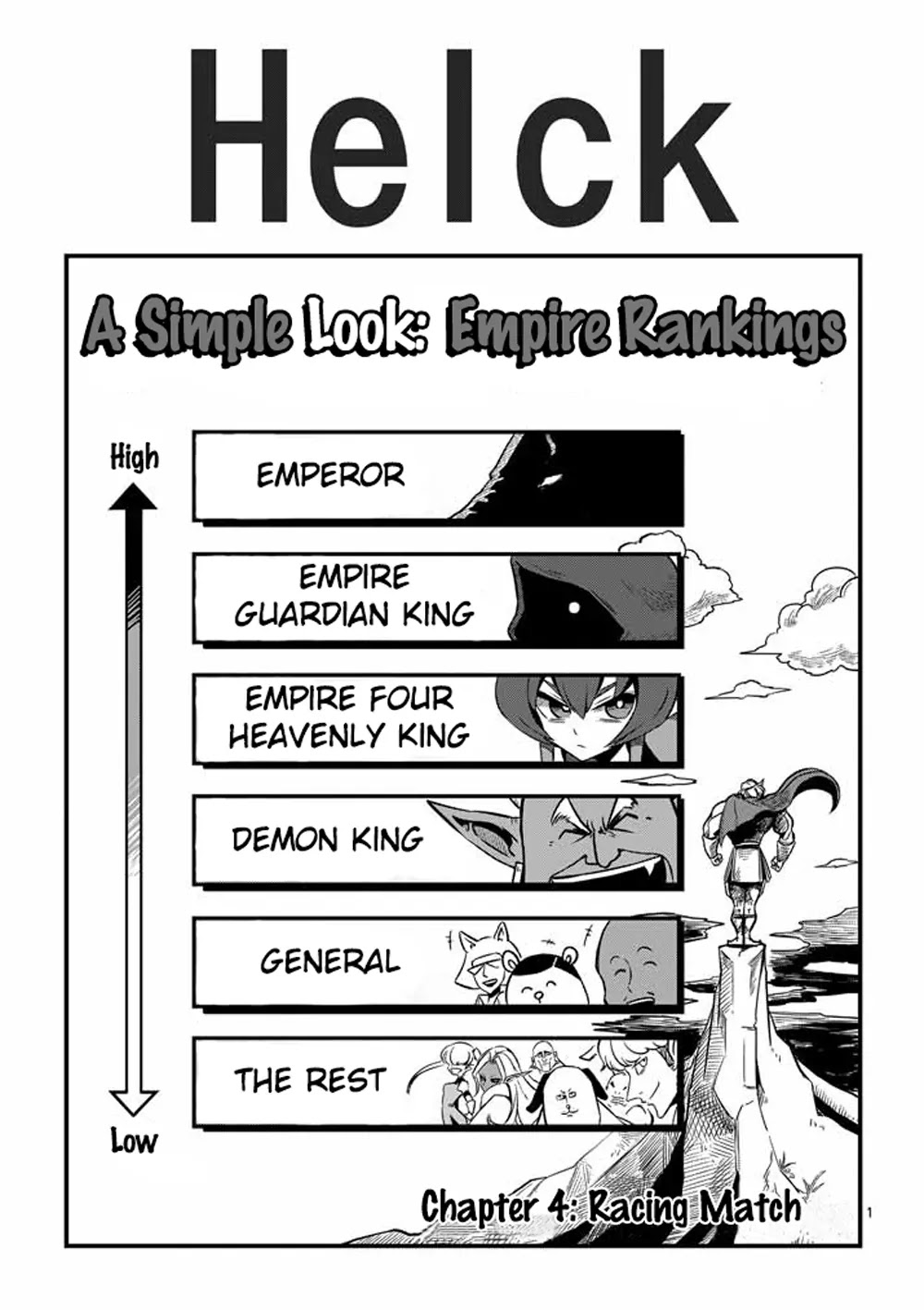 Helck Chapter 4 page 1 - Chapter 4: Racing Match
