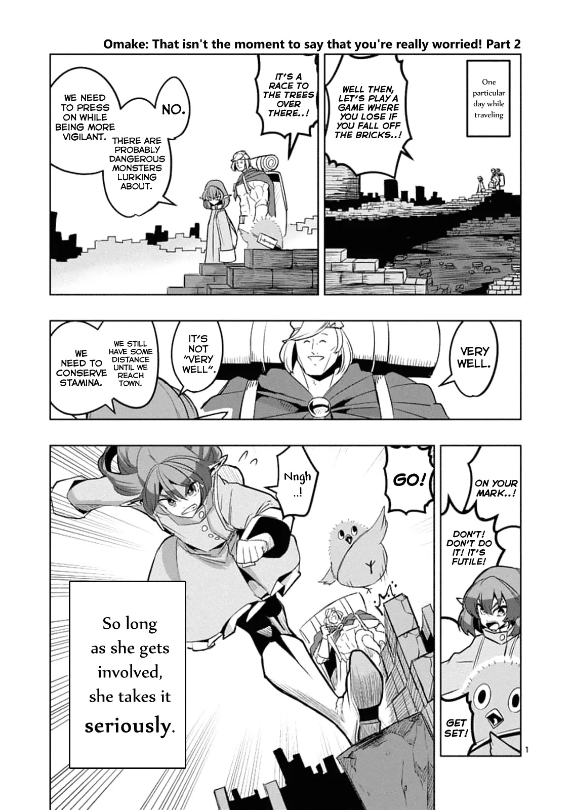 Helck Chapter 51.6 page 1 - Chapter 51.6: Omake: That isn't the moment to say you're really worried! (2)