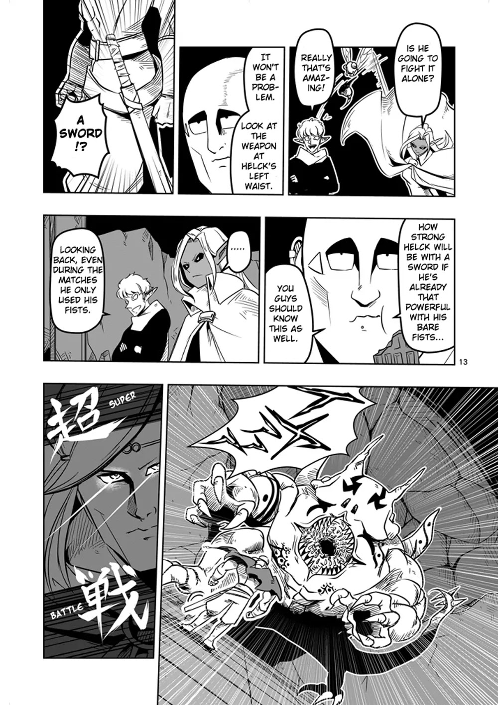 Helck Chapter 8 page 13 - Chapter 8: Abandoned Underground Passage