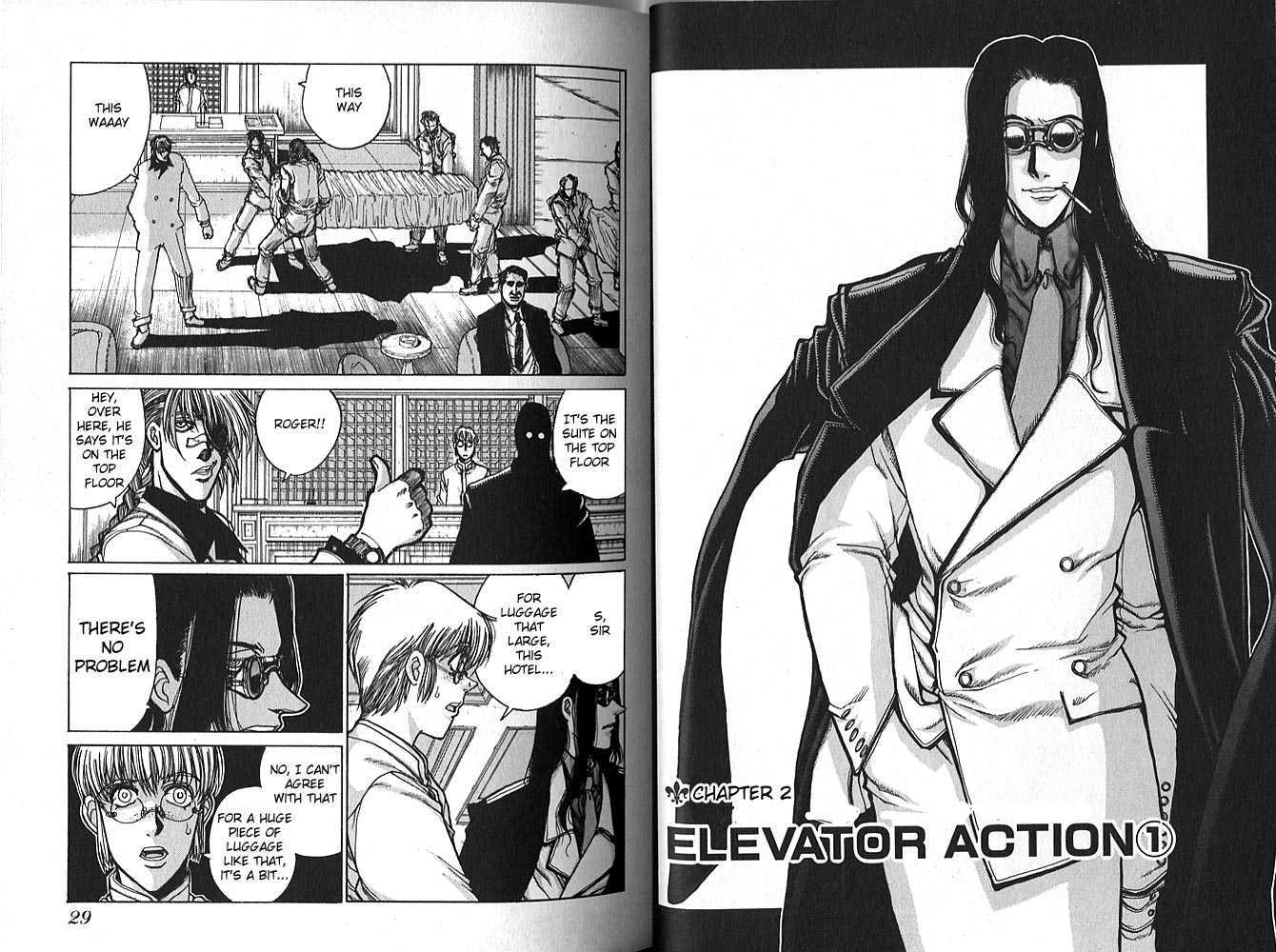 Hellsing Chapter 14 page 2 - Chapter 14: Elevator Action 1