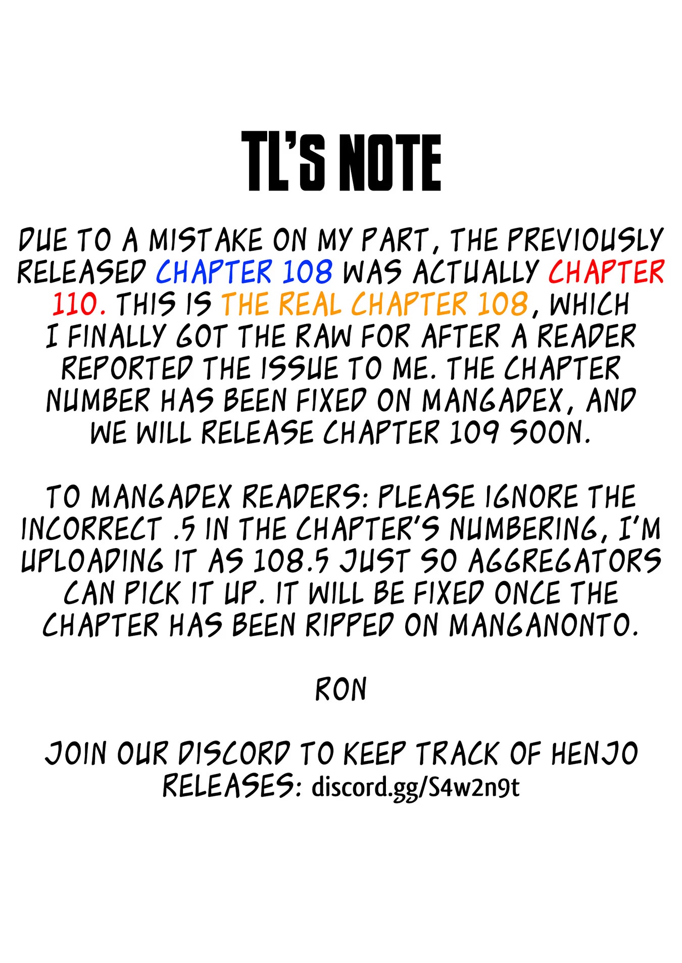 Henjo - Hen na Joshi Kousei Amaguri Senko Chapter 108 page 1 - Chapter 108
