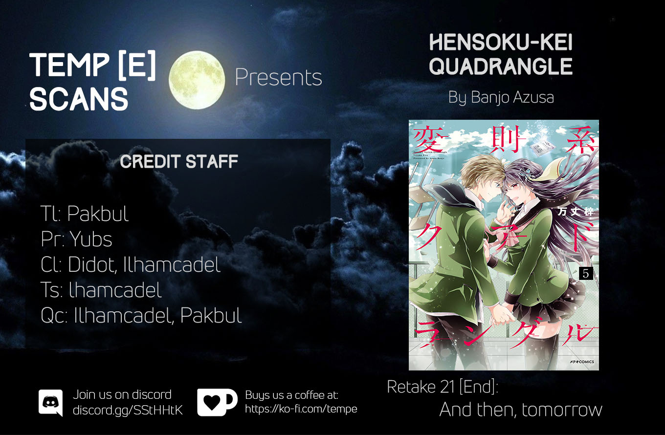 Hensokukei Quadrangle Chapter 21 page 58 - Chapter 21: And then, tomorrow [END]