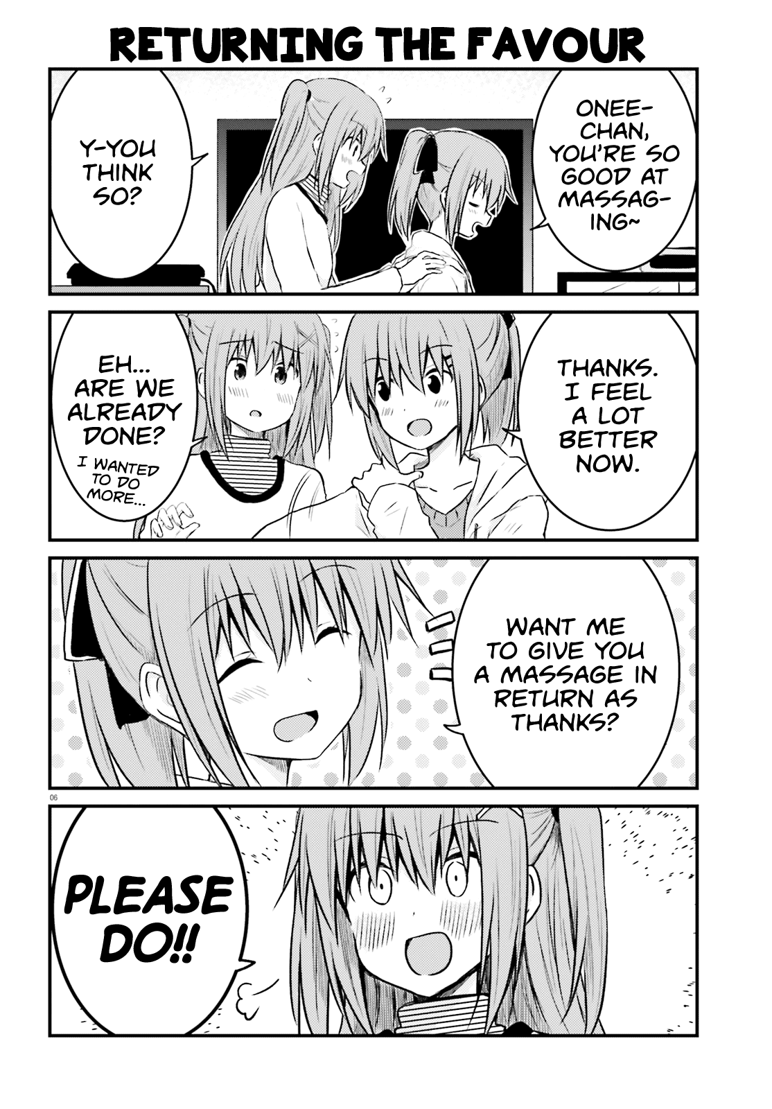 Her Elder Sister Has a Crush on Her, But She Doesn't Mind Chapter 10 page 6 - Chapter 10: Siscon Elder Sister and Massage