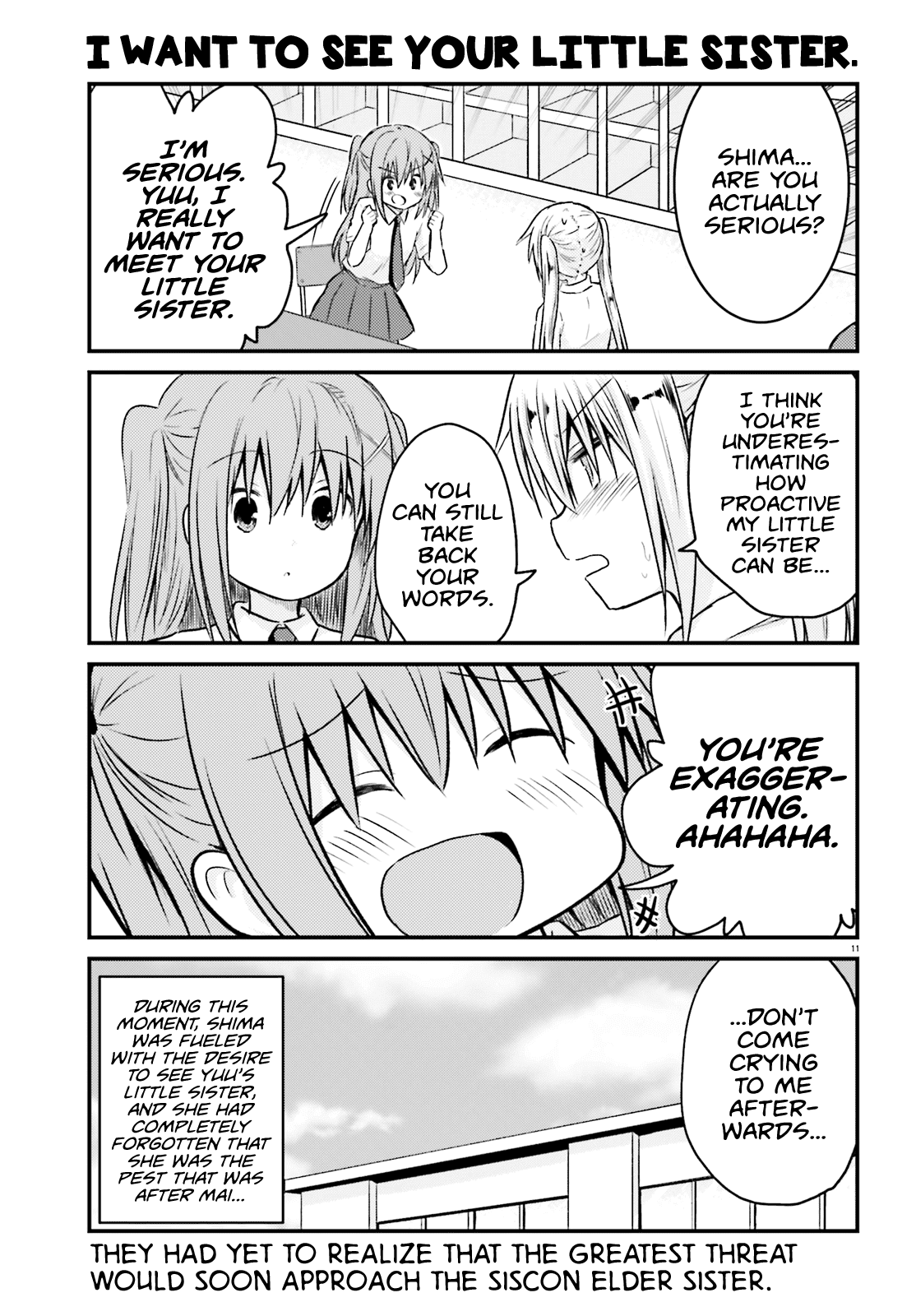 Her Elder Sister Has a Crush on Her, But She Doesn't Mind Chapter 12 page 11 - Chapter 12: Siscon Elder Sister and Little Sister's Junior