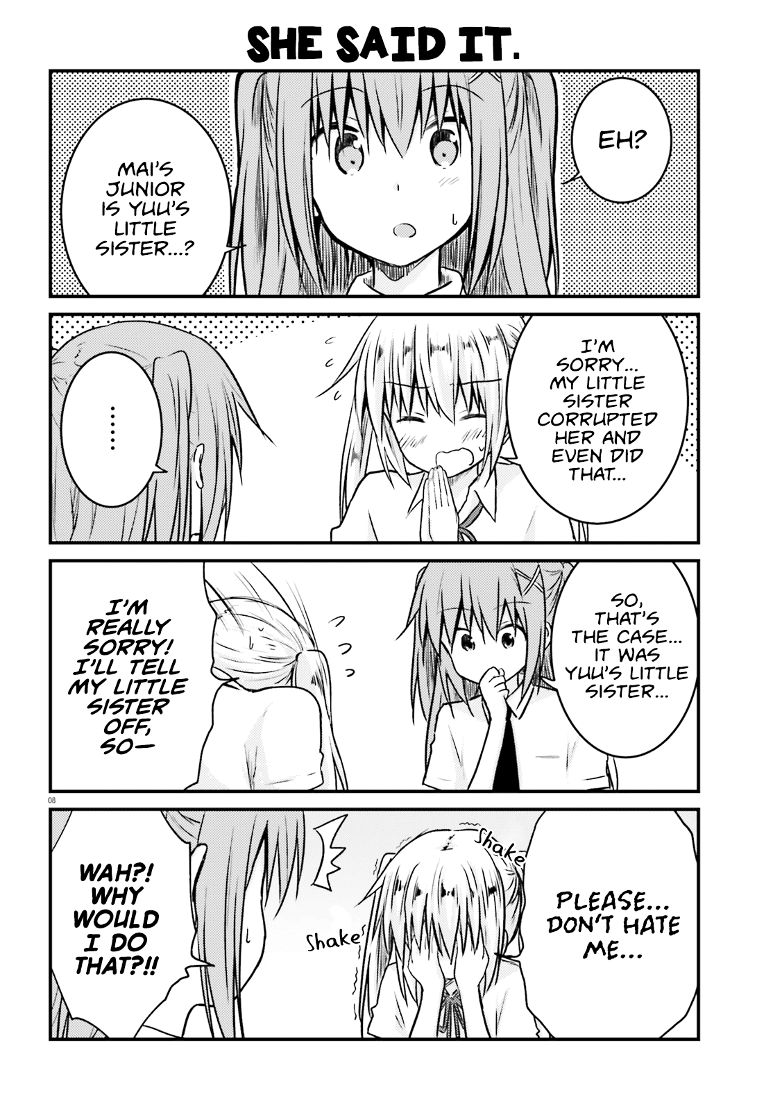Her Elder Sister Has a Crush on Her, But She Doesn't Mind Chapter 12 page 8 - Chapter 12: Siscon Elder Sister and Little Sister's Junior