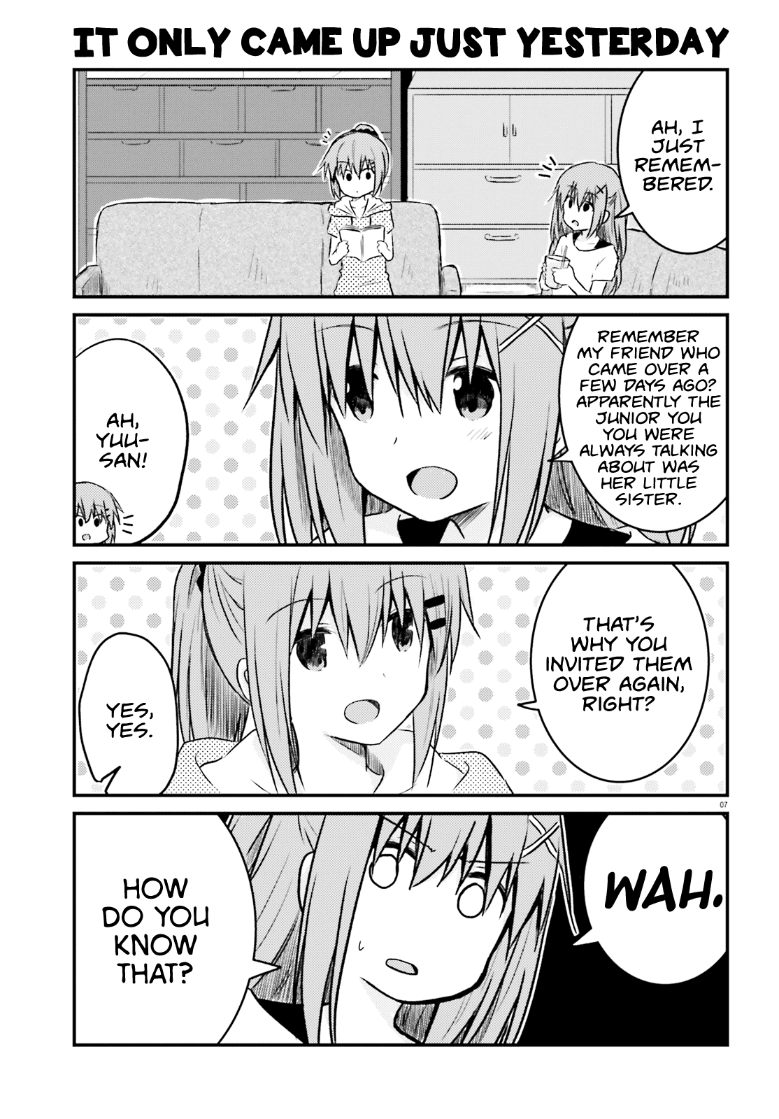 Her Elder Sister Has a Crush on Her, But She Doesn't Mind Chapter 13 page 7 - Chapter 13: Siscon Elder Sister, Summer Heat, and Regrets