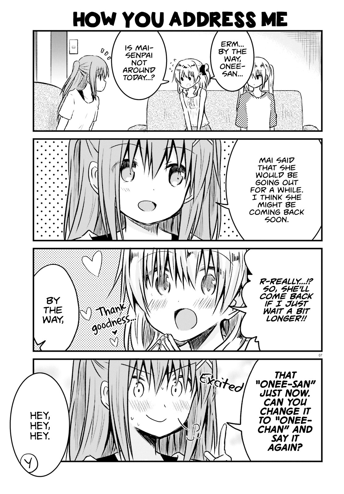 Her Elder Sister Has a Crush on Her, But She Doesn't Mind Chapter 14 page 7 - Chapter 14: Siscon Elder Sister and Little Sister's Junior Coming Over