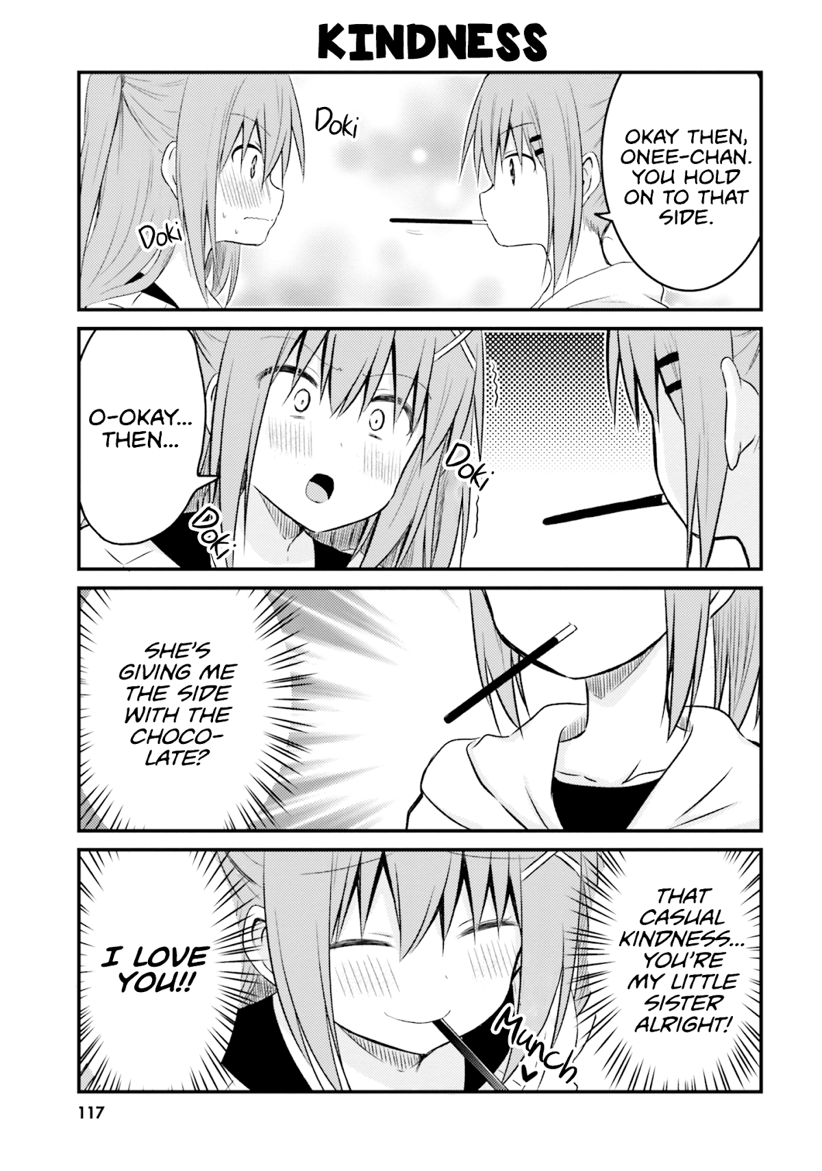 Her Elder Sister Has a Crush on Her, But She Doesn't Mind Chapter 15.5 page 3 - Chapter 15.5: Siscon Elder Sister and Pocky Game