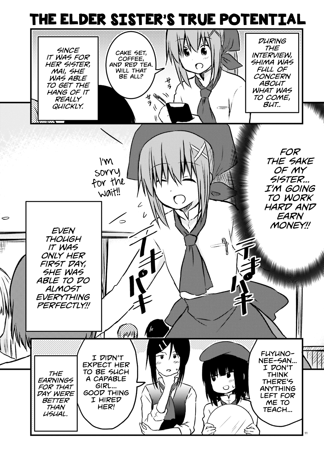 Her Elder Sister Has a Crush on Her, But She Doesn't Mind Chapter 19 page 11 - Chapter 19: Siscon Elder Sister and First Part-Time Job