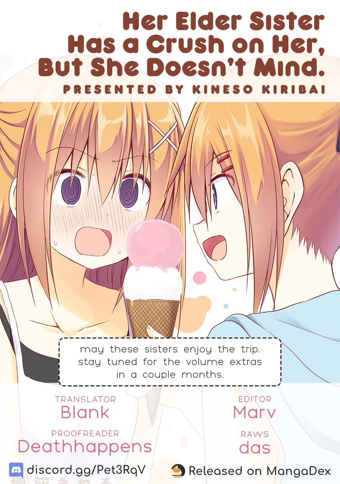 Her Elder Sister Has a Crush on Her, But She Doesn't Mind Chapter 26 page 15 - Chapter 26: The Mother Who's Drawn a Book About a Siscon Elder Sister and the Little Sister That Doesn't Mind [END]