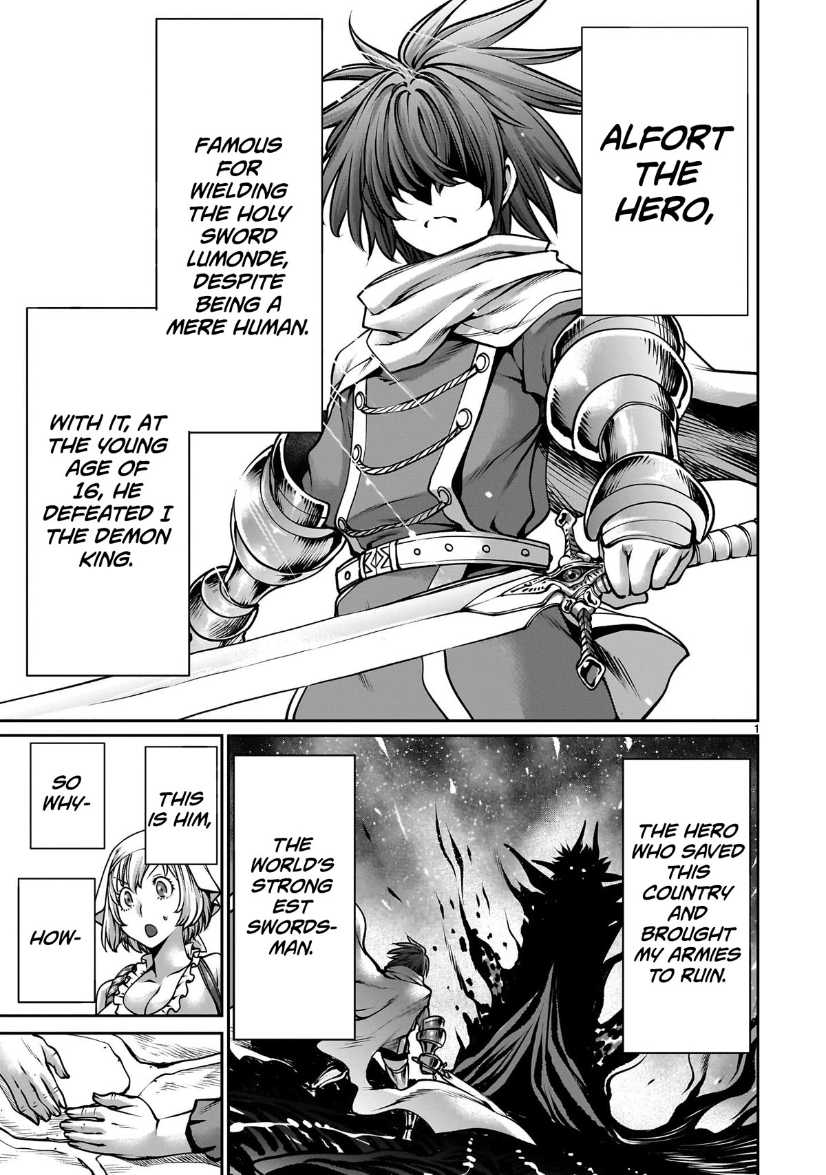 Her Strongest Ability Is Begging for Mercy, the Frustrating World Conquest Adventures of a Former Demon King Chapter 3 page 1 - Chapter 3: "Begging Mercy From A Hero"