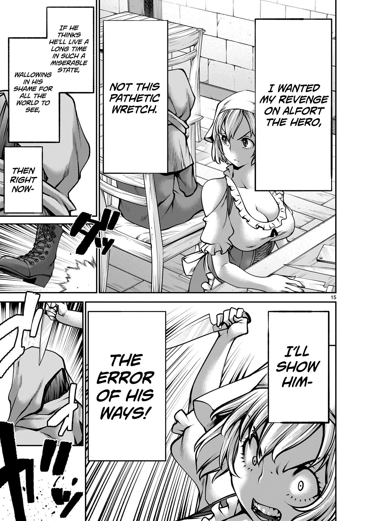 Her Strongest Ability Is Begging for Mercy, the Frustrating World Conquest Adventures of a Former Demon King Chapter 3 page 15 - Chapter 3: "Begging Mercy From A Hero"