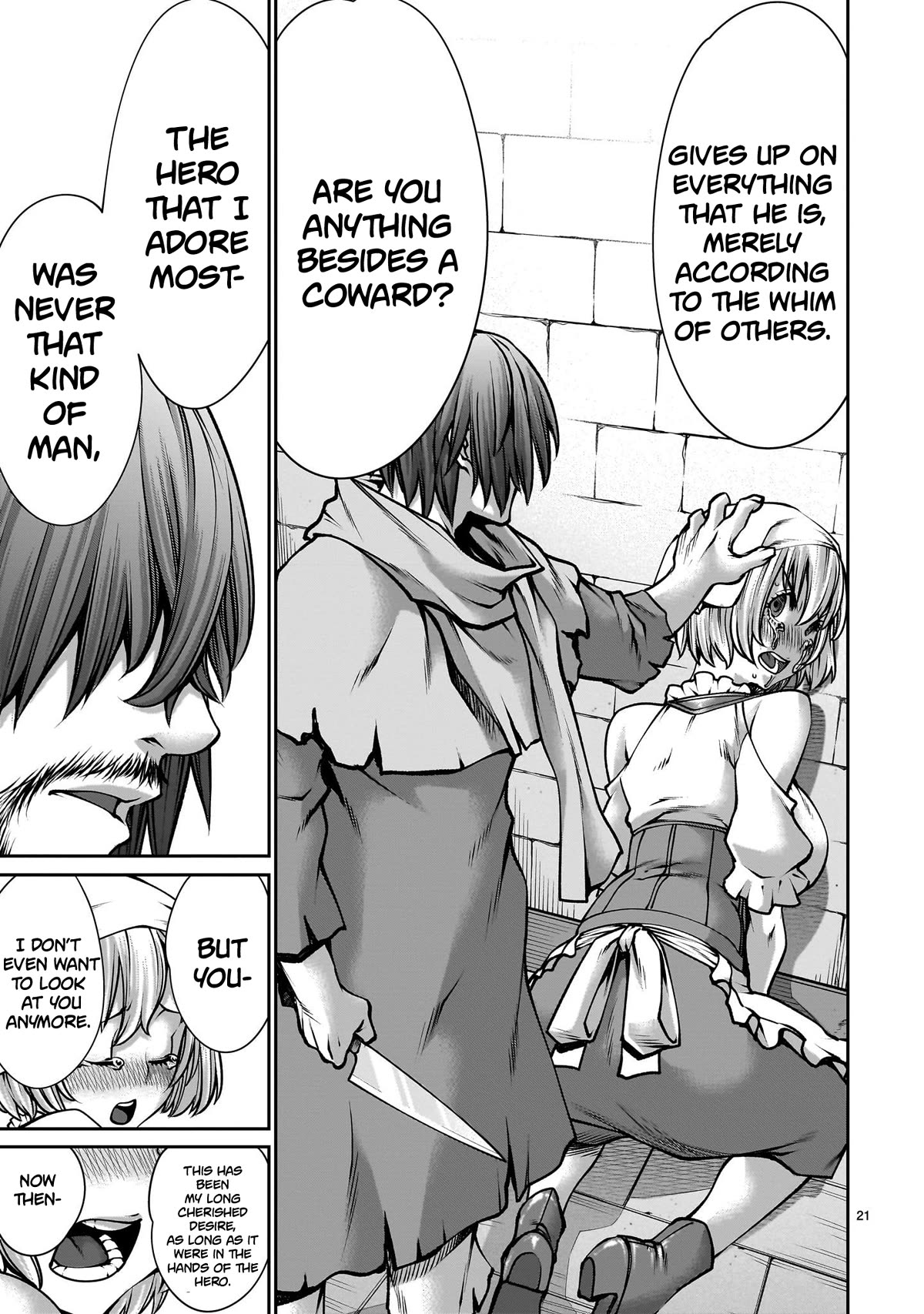 Her Strongest Ability Is Begging for Mercy, the Frustrating World Conquest Adventures of a Former Demon King Chapter 3 page 21 - Chapter 3: "Begging Mercy From A Hero"