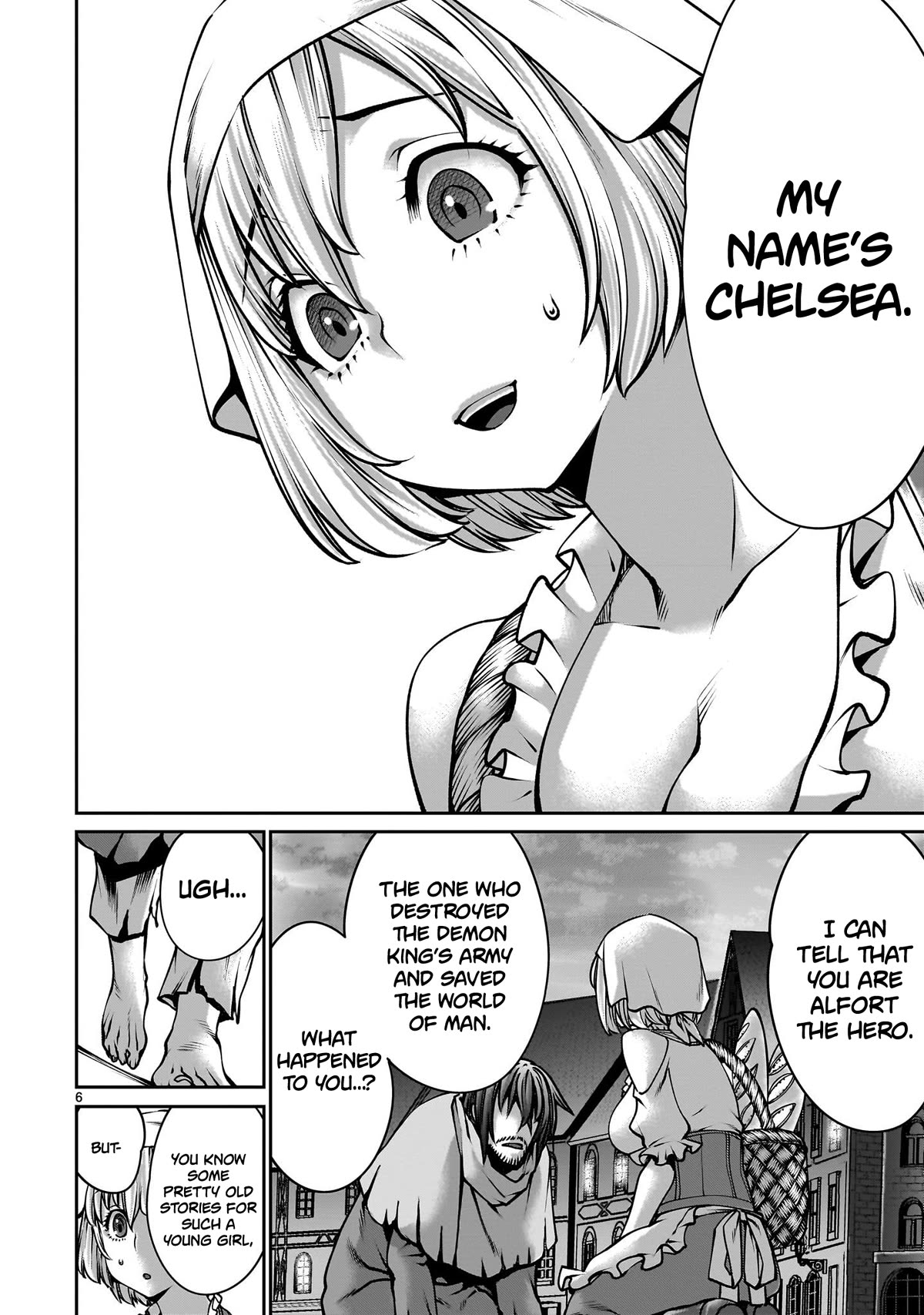 Her Strongest Ability Is Begging for Mercy, the Frustrating World Conquest Adventures of a Former Demon King Chapter 3 page 6 - Chapter 3: "Begging Mercy From A Hero"