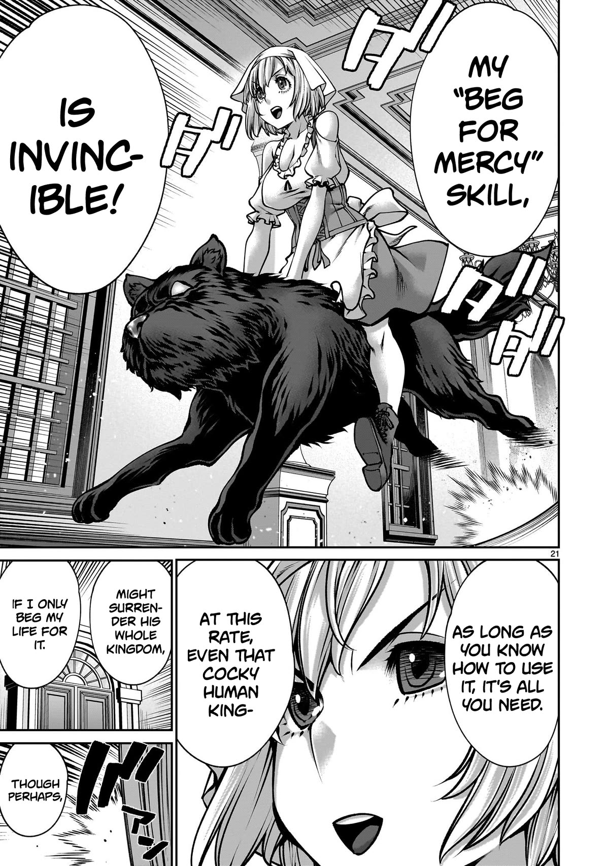 Her Strongest Ability Is Begging for Mercy, the Frustrating World Conquest Adventures of a Former Demon King Chapter 5 page 20 - Chapter 5: "Begging a Dog for Mercy"