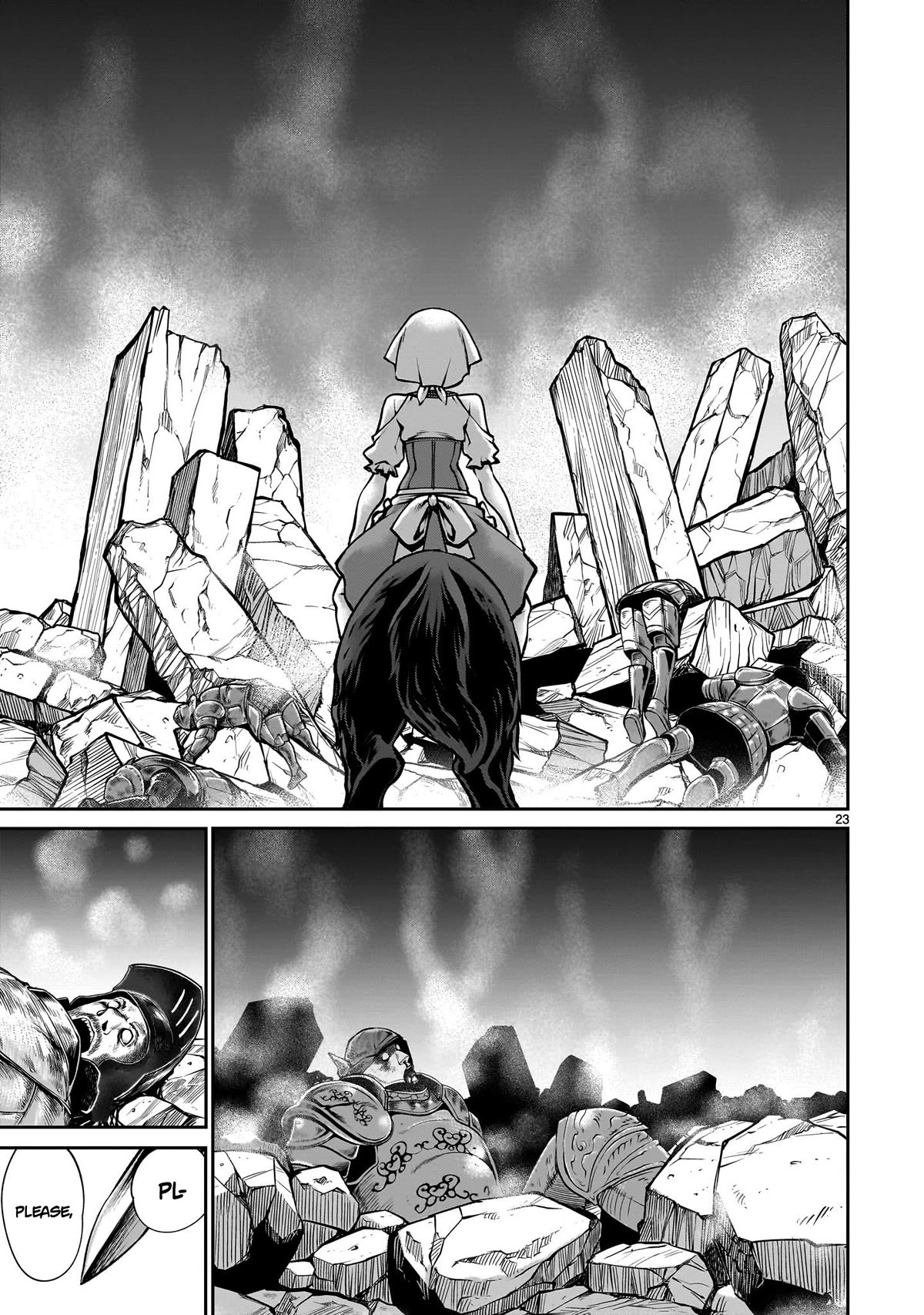 Her Strongest Ability Is Begging for Mercy, the Frustrating World Conquest Adventures of a Former Demon King Chapter 5 page 22 - Chapter 5: "Begging a Dog for Mercy"